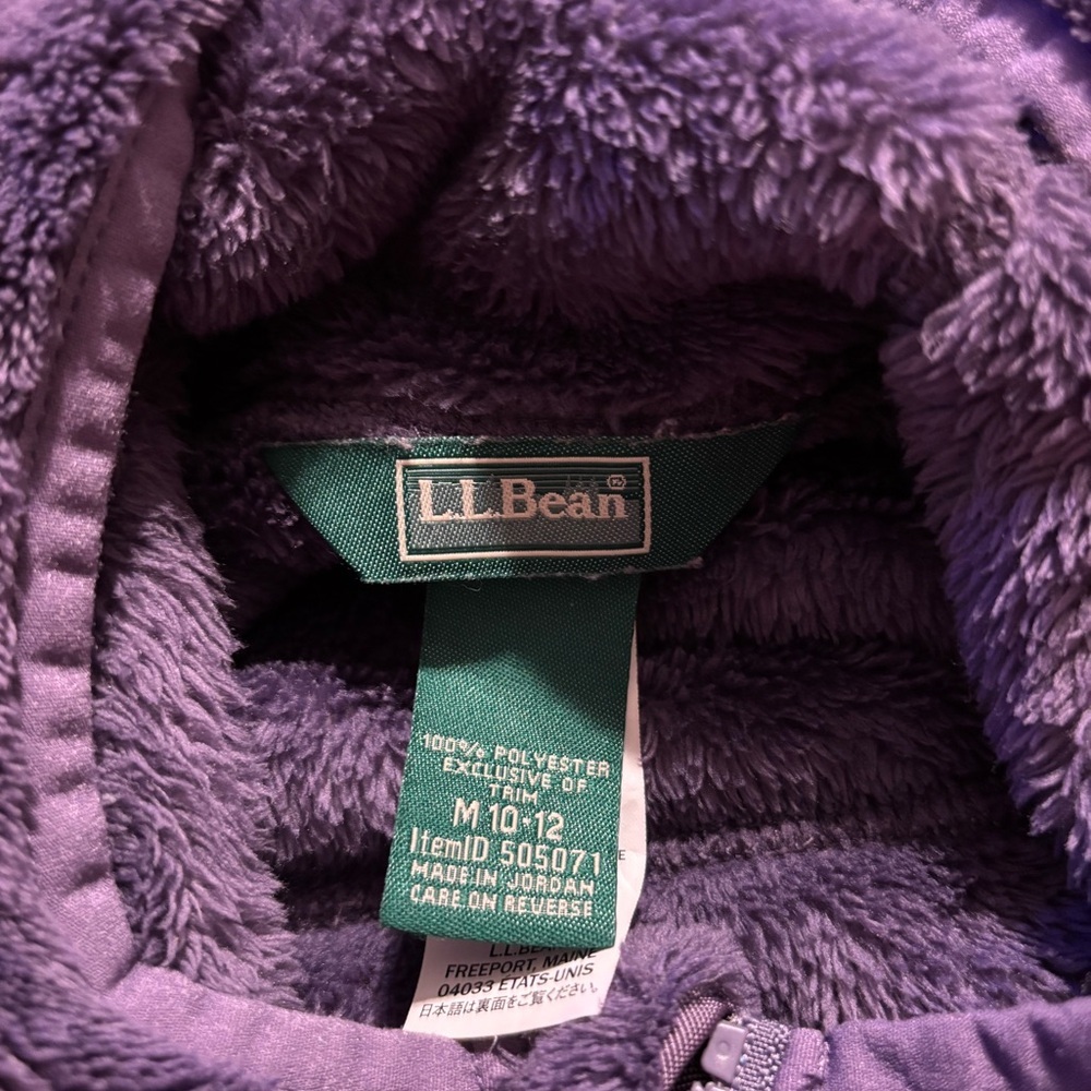 L.L. Bean Plush Kids jacket - Picture 2 of 10